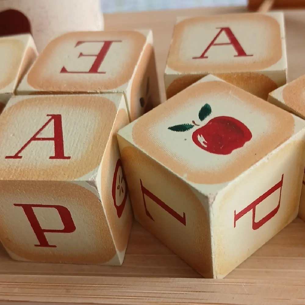 Wooden Apple Cart Decor As Is